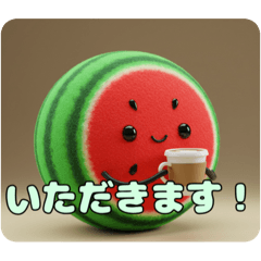 [LINEスタンプ] スイカみなみちゃんプレミアムセット