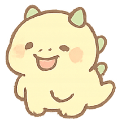 [LINEスタンプ] ふわもこマシュマロ恐竜 きゅん表情