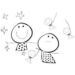 [LINEスタンプ] W.はなちゃん P.90 まんまるさん