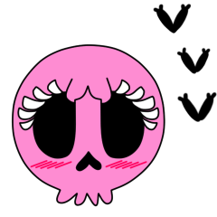 [LINEスタンプ] 【動く♪】002-3 まばたきガイコツスタンプ