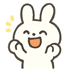 [LINEスタンプ] しろうさぎの楽しい日常