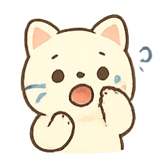 [LINEスタンプ] まんまるクリーム猫の日常