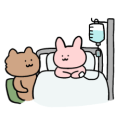 [LINEスタンプ] うさぎの入院スタンプ