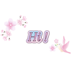 [LINEスタンプ] 桜×英語フレーズ