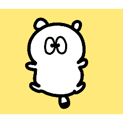 [LINEスタンプ] ちびたぬき(白)