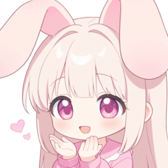 [LINEスタンプ] キュートうさぎの女の子スタンプ 