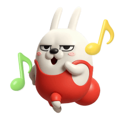 [LINEスタンプ] 動く 3D擦れうさぎ4