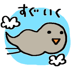 [LINEスタンプ] 簡易スタンプ＊開運？自由なトリ
