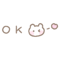 [LINEスタンプ] ゆるい手書きくま☆パステル省スペース