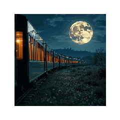 [LINEスタンプ] 幻想的な列車の旅 / Dreamy Train Journey