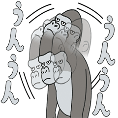 [LINEスタンプ] やる気のないゴリラ3【日常編2】