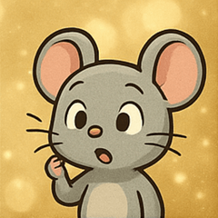 [LINEスタンプ] キラキラひげのネズミ@SFW