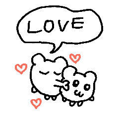 [LINEスタンプ] LOVEなハムスター②（正常）