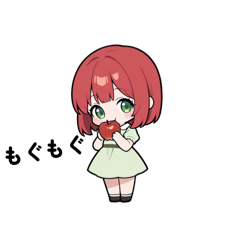[LINEスタンプ] りんごちゃん#2