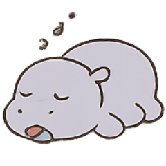 [LINEスタンプ] いびきカバ 夢の国