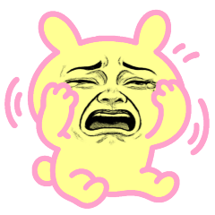 [LINEスタンプ] [アレンジ用]ネガティブ劇画ウサギ闇2