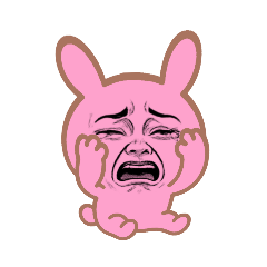 [LINEスタンプ] [アレンジ用]ネガティブ劇画ウサギ闇8