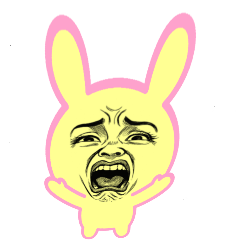 [LINEスタンプ] [アレンジ用]ネガティブ劇画ウサギ闇9