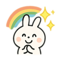 [LINEスタンプ] シンプルうさぎの日常会話スタンプ