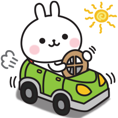 [LINEスタンプ] 夏の連絡用☆うさぎのスタンプ