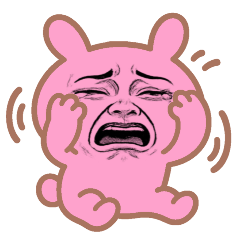 [LINEスタンプ] [アレンジ用]ネガティブ劇画ウサギ闇3