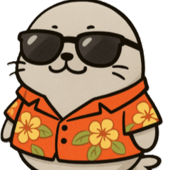 [LINEスタンプ] アロハアザラシのクールスタンプ