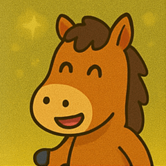 [LINEスタンプ] キラキラ優雅なウマ@SFW