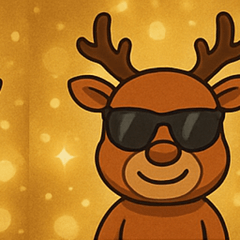 [LINEスタンプ] キラキラでごきげんトナカイ@SFW