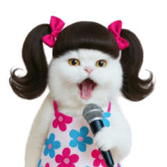 [LINEスタンプ] ツインテールのかわいい猫