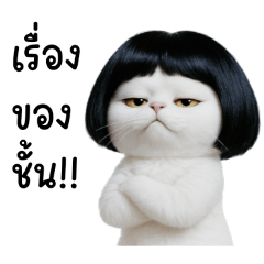[LINEスタンプ] 気分屋のボブヘアの猫