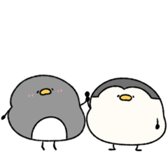 [LINEスタンプ] へんてこなペンギン カップルの会話