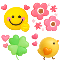 [LINEスタンプ] ゆるかわスマイル♡見やすいフォント