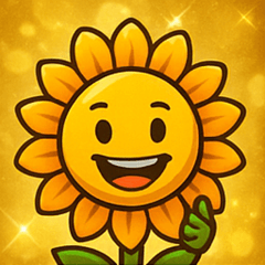 [LINEスタンプ] キラキラわらうヒマワリ@SFW