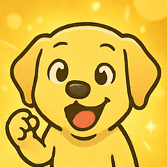 [LINEスタンプ] キラキラごきげんラブラドール@SFW