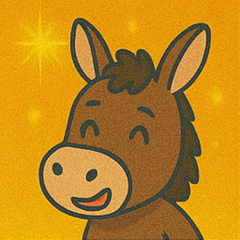 [LINEスタンプ] キラキラのんびりロバ@SFW