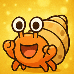 [LINEスタンプ] キラキラマイペースやどかり@SFW