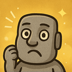 [LINEスタンプ] キラキラたたずむモアイ像@SFW