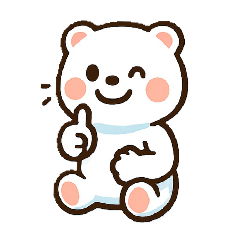 [LINEスタンプ] しろまるのかわいいクマスタンプ