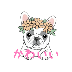 [LINEスタンプ] フレンチブルドッグ（クリーム）
