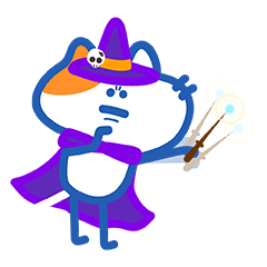 [LINEスタンプ] 白オレンジにゃんこ－ハロウィンいたずら！ 
