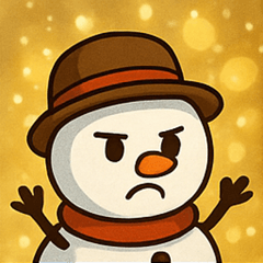 [LINEスタンプ] キラキラにっこり雪だるま@SFW