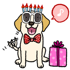 [LINEスタンプ] ラブラドールレトリーバーパピー吹き出し2