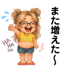 [LINEスタンプ] yukieのスタンプメガネの女の子