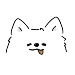 [LINEスタンプ] サモエドさんの顔 