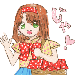 [LINEスタンプ] ヘタカワ！？ 水玉だいすき 水瑞たま子ちゃん