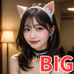 [LINEスタンプ] 【BIG】猫耳美人の大人の会話＆罵倒