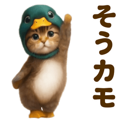 [LINEスタンプ] 踊る！ネコたち！鳥の着ぐるみVer