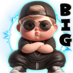 [LINEスタンプ] 【BIG】見やすい！憎たらしいおデブの日常