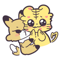 [LINEスタンプ] きつねととら.4