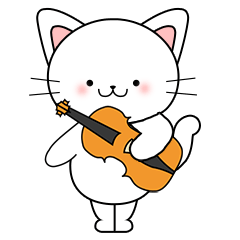 [LINEスタンプ] 猫とバイオリン
